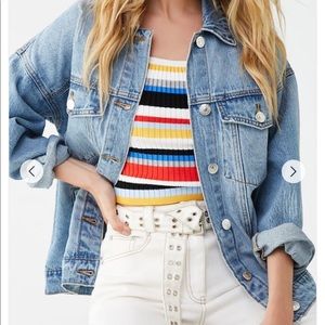 Ladies faded denim jacket